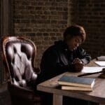 Attorney doing legal paperwork