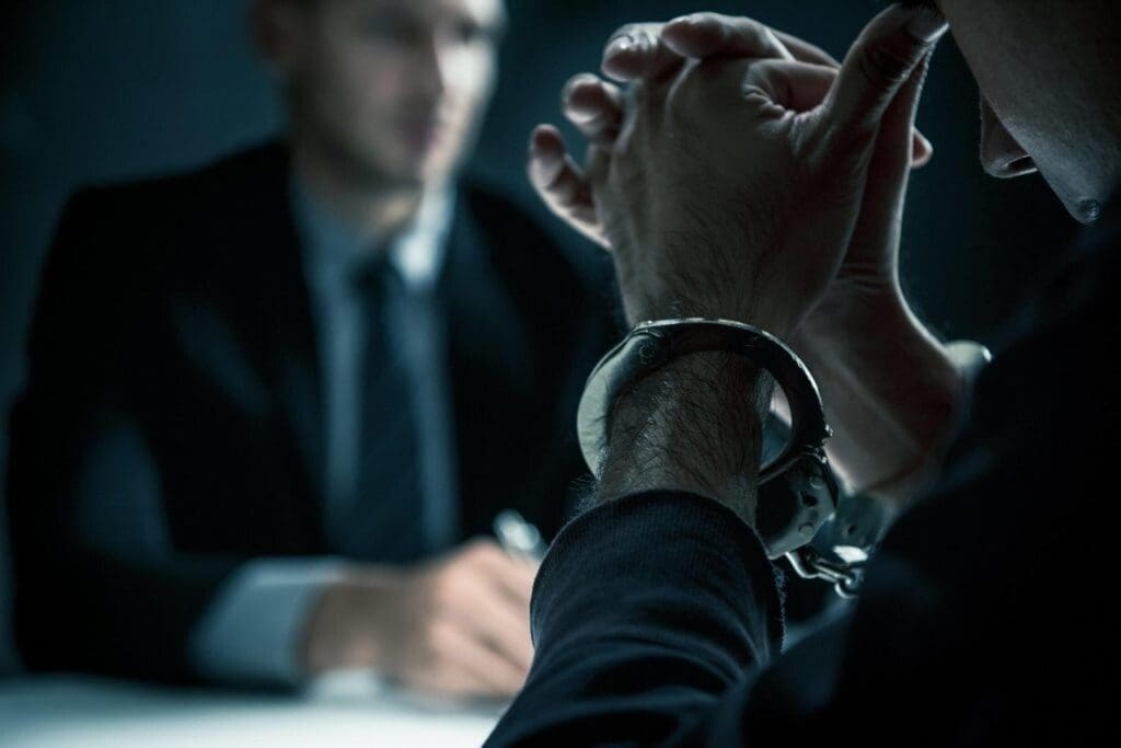 Client and attorney in conversation