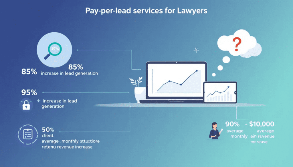 Pay-per-lead services for lawyers, showcasing the benefits and structure.