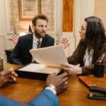 Personal Injury Attorney Rhode Island Providence A personal injury attorney meets with a client to discuss their case in Providence, Rhode Island