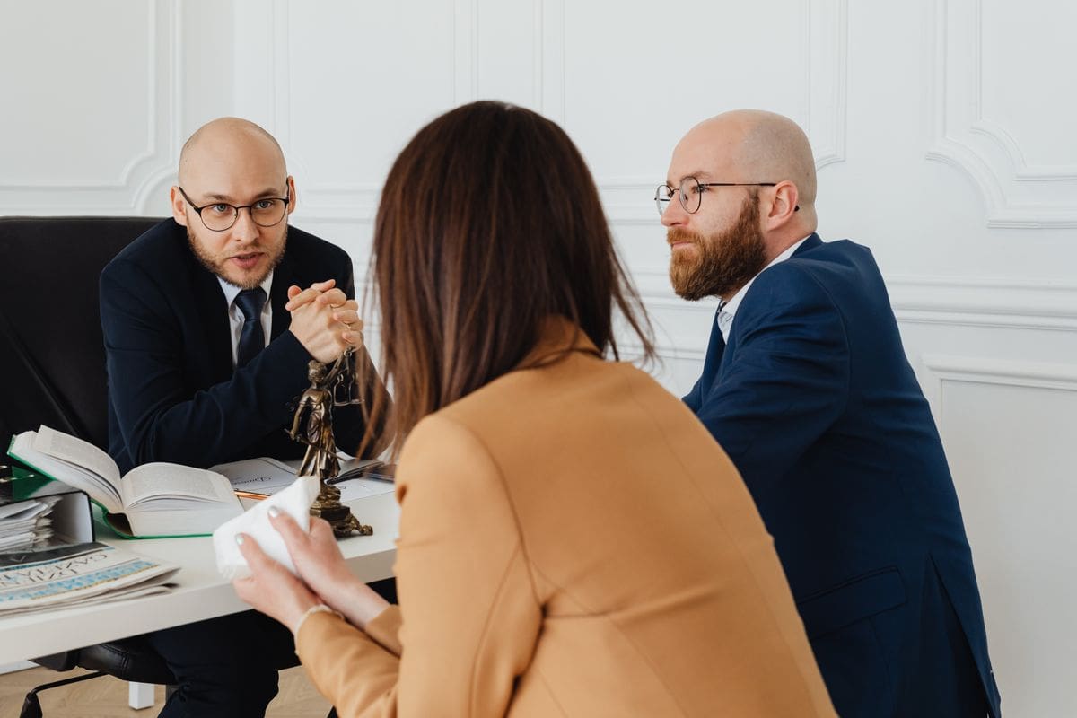 An attorney meets with a client about a personal injury case in Lewistown, Montana